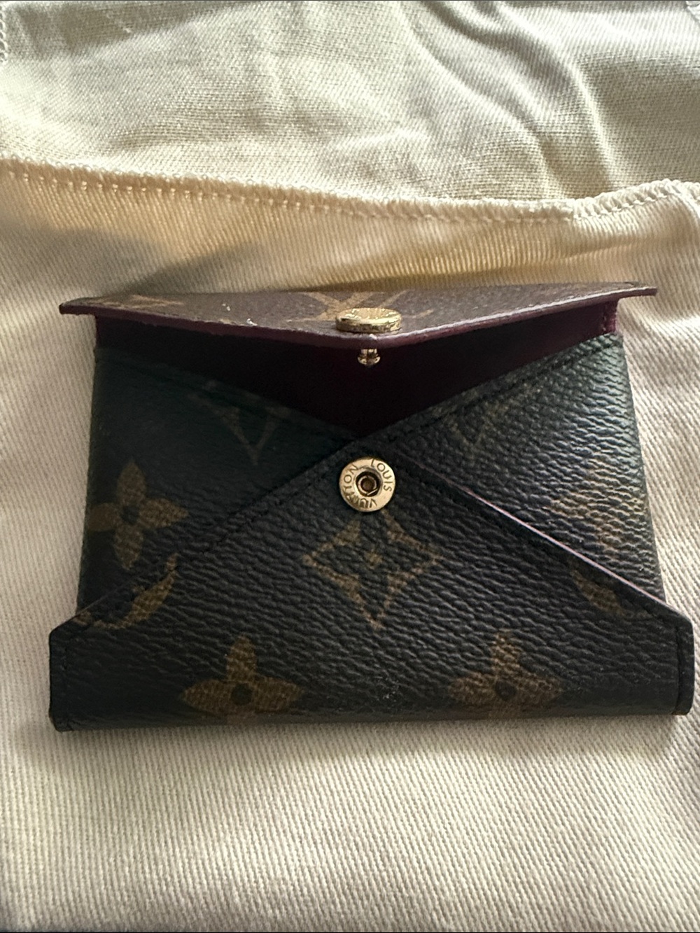 Louis Vuitton Monogram Canvas Envelope Card Holder in Brown - Picture 3 of 3